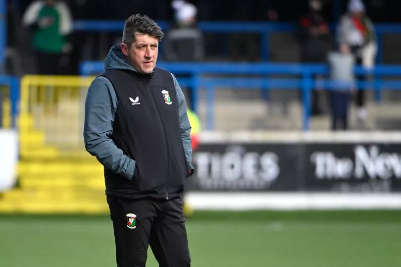 Photo showing Glentoran boss Declan Devine