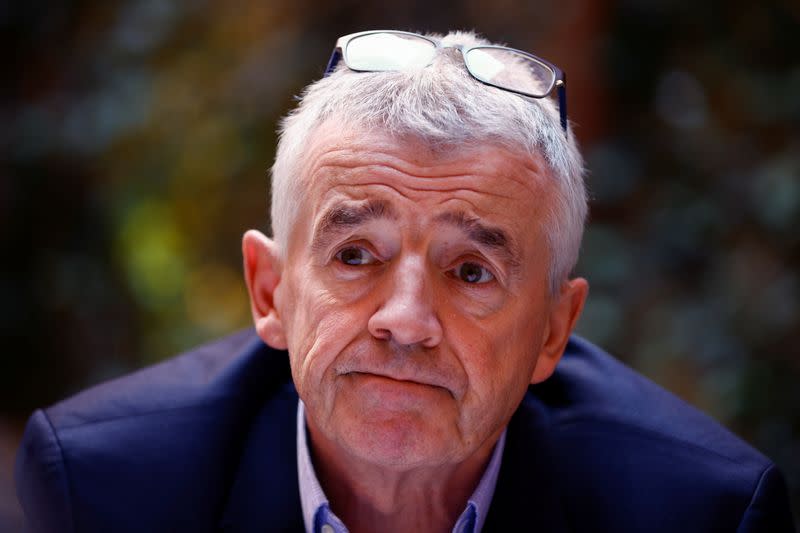 Ryanair CEO Michael O'Leary during an interview with Reuters in Rome
