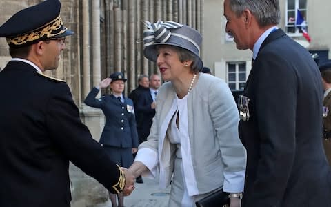 Prime Minister Theresa May arrives - Credit: PA