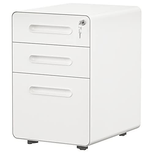 9) 3-Drawer Rolling File Cabinet