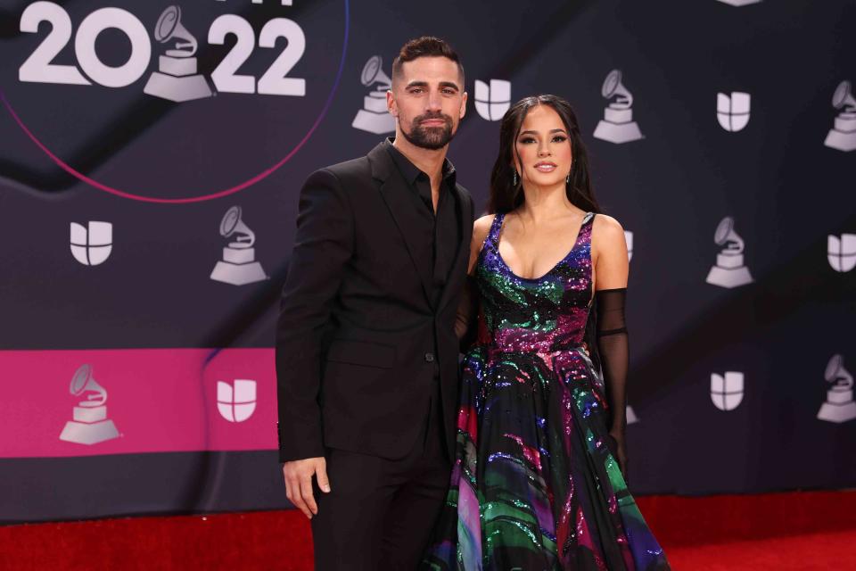 <p>Omar Vega/FilmMagic</p> Sebastian Lletget y Becky G