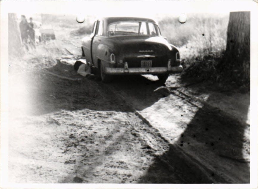 Lloyd Duane Bogle, 18, was found dead next to his car on Jan. 3, 1956. His hands were bound behind him with his own belt, and he had been shot in the head.