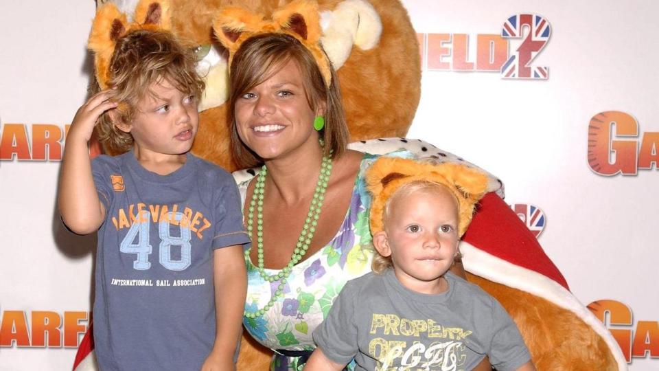 Bobby Brazier with his mum, Jade Goody, and brother Freddie Brazier