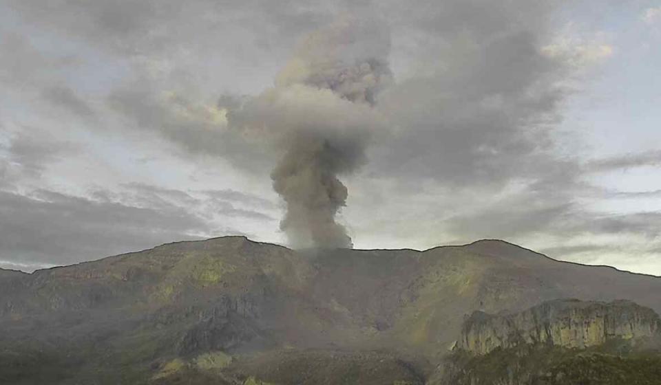 El Nevado del Ruiz y su actividad diaria. Imagen: cortesía SGC.