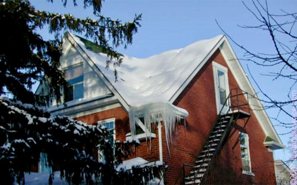 Heavy icicles hanging from the eaves is an indication that the effectiveness of attic insulation needs to be checked.