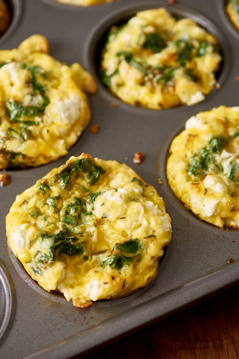 Kale and Goat Cheese Frittata Cups