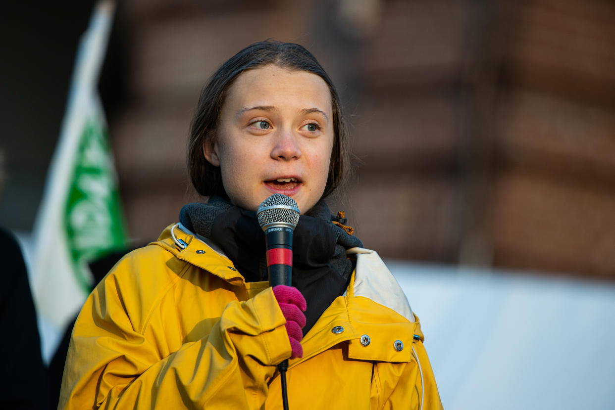 Greta Thunberg responds to Meat Loaf, after the singer called her "brainwashed." (Photo: Getty Images)