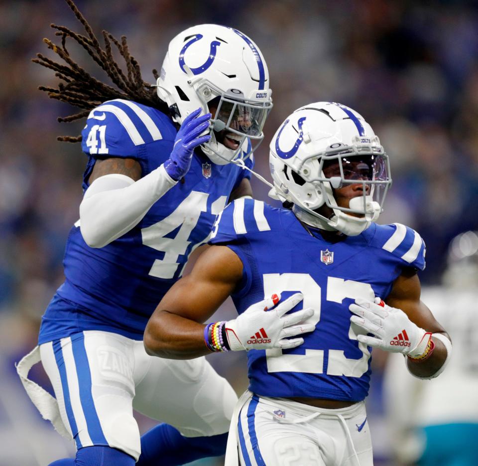 Indianapolis Colts cornerback Kenny Moore II leads the team with four interceptions this season.