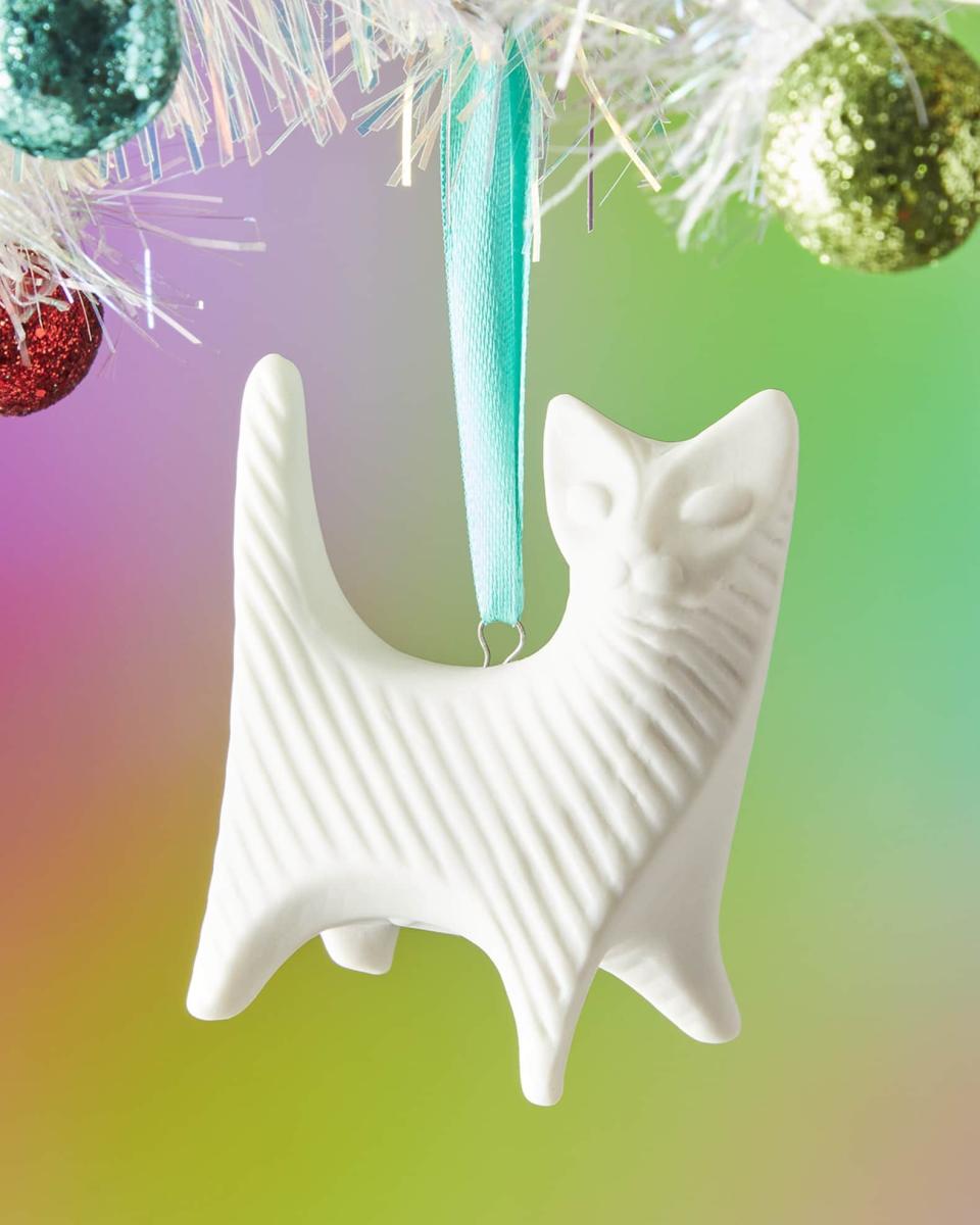 Cat Ornament, White
