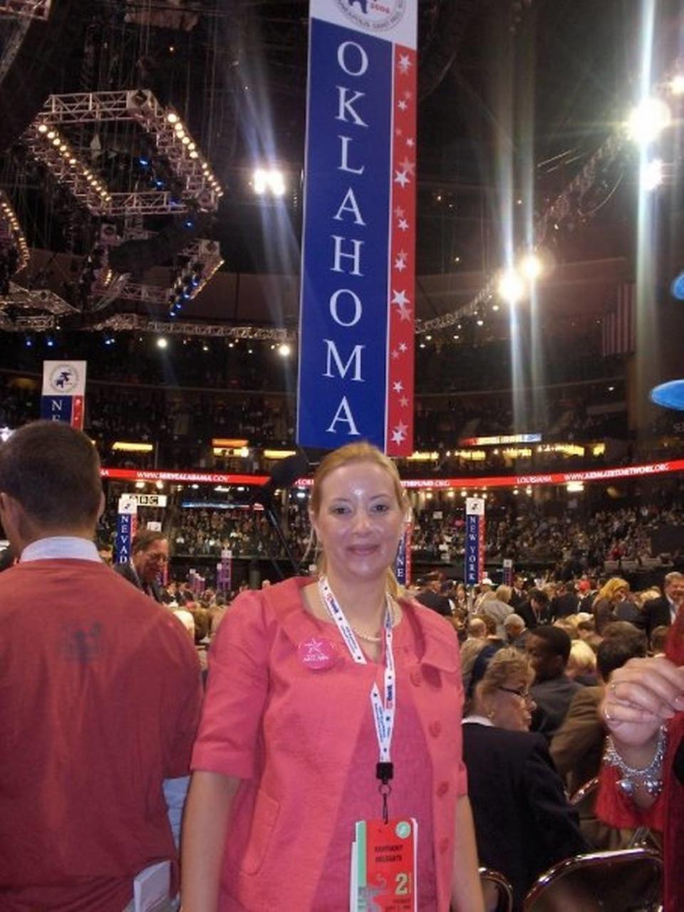 Sarah Reidy-Jones, pictured here at the 2008 Republican National Convention, will serve as a delegate from North Carolina at this year’s nominating convention in Milwaukee, Wisconsin.