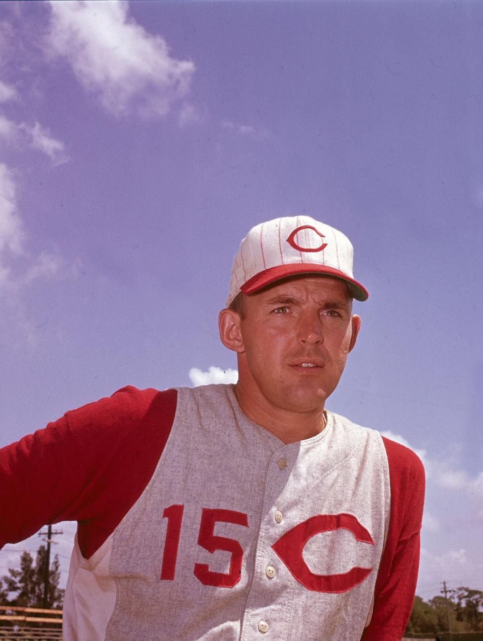 Frank Thomas, infielder-outfielder for the Cincinnati Reds, is pictured  in March, 1959.