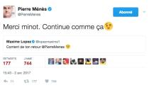 <p>Le compliment à Maxime Lopez</p>