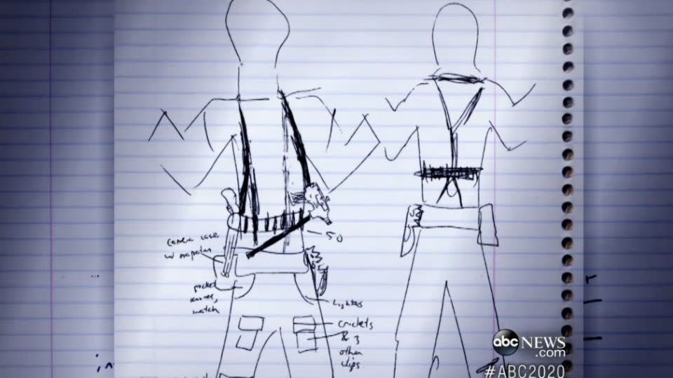 Disturbing drawings by Klebold demonstrate the planning he put into the tragedy. Photo: ABC