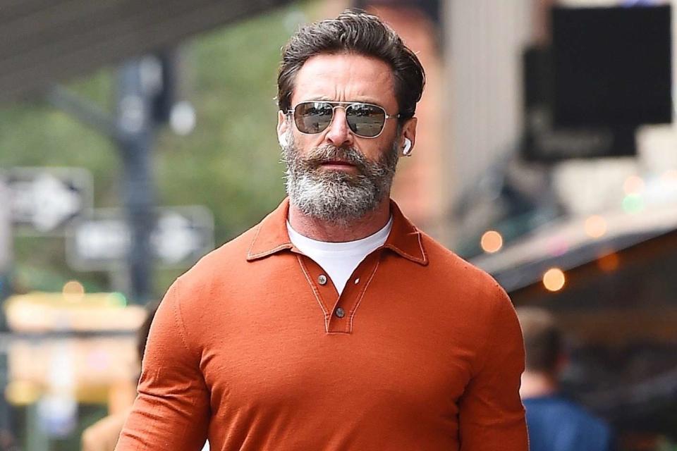 <p>BACKGRID </p> Hugh Jackman in New York City on Sept. 28, 2023