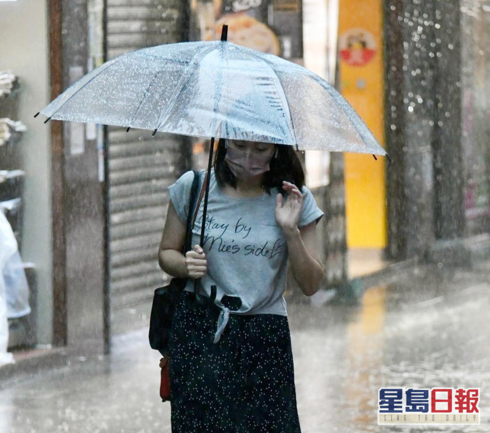 天文台預測未來兩日雨勢有時頗大。資料圖片