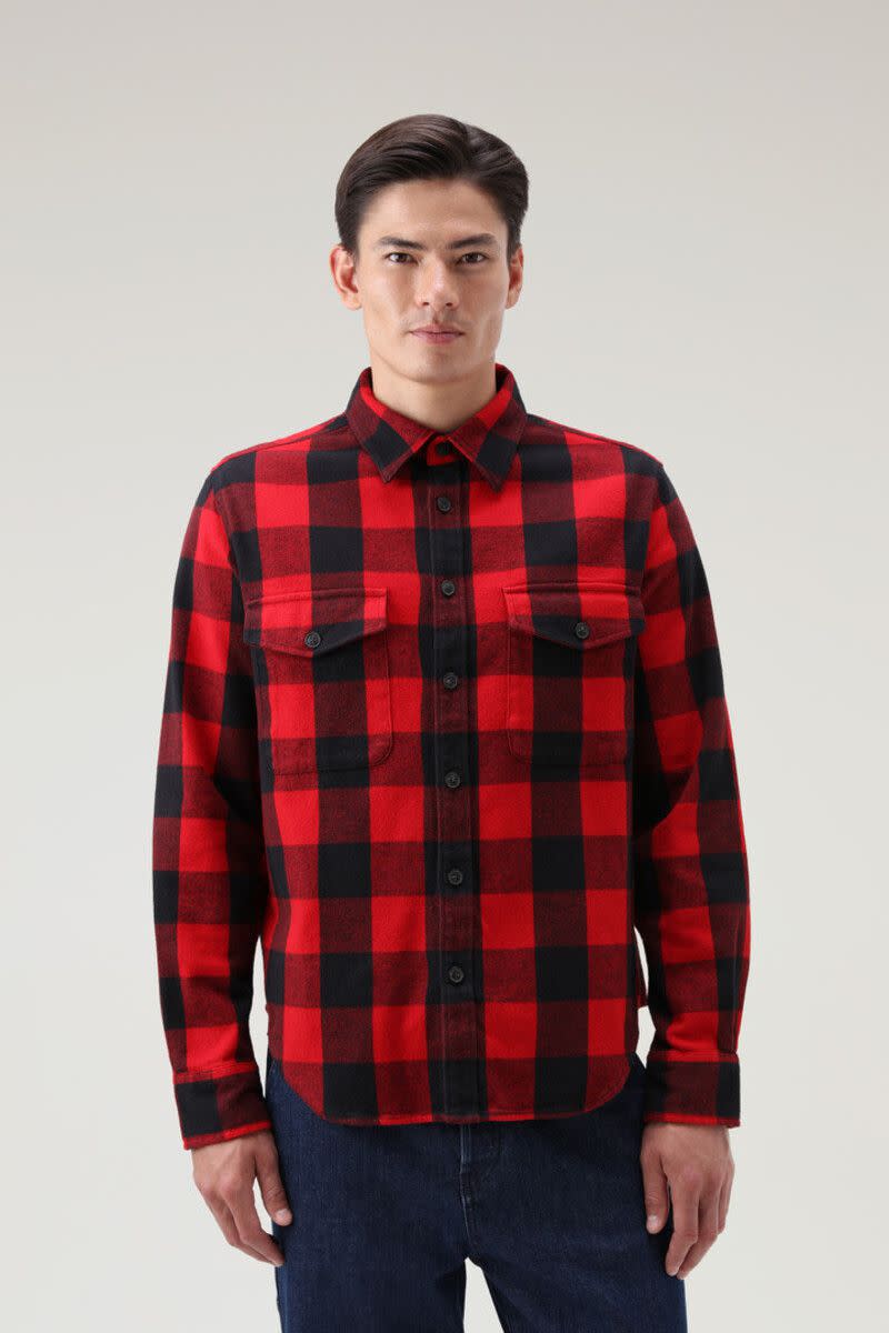 Woolrich Oxbow Flannel Check Shirt, Red Buffalo