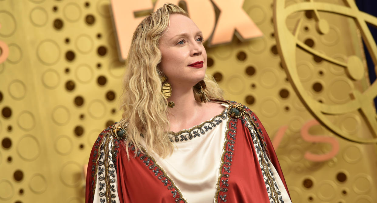 Gwendoline Christie in Gucci. (Photo by John Shearer/Getty Images)