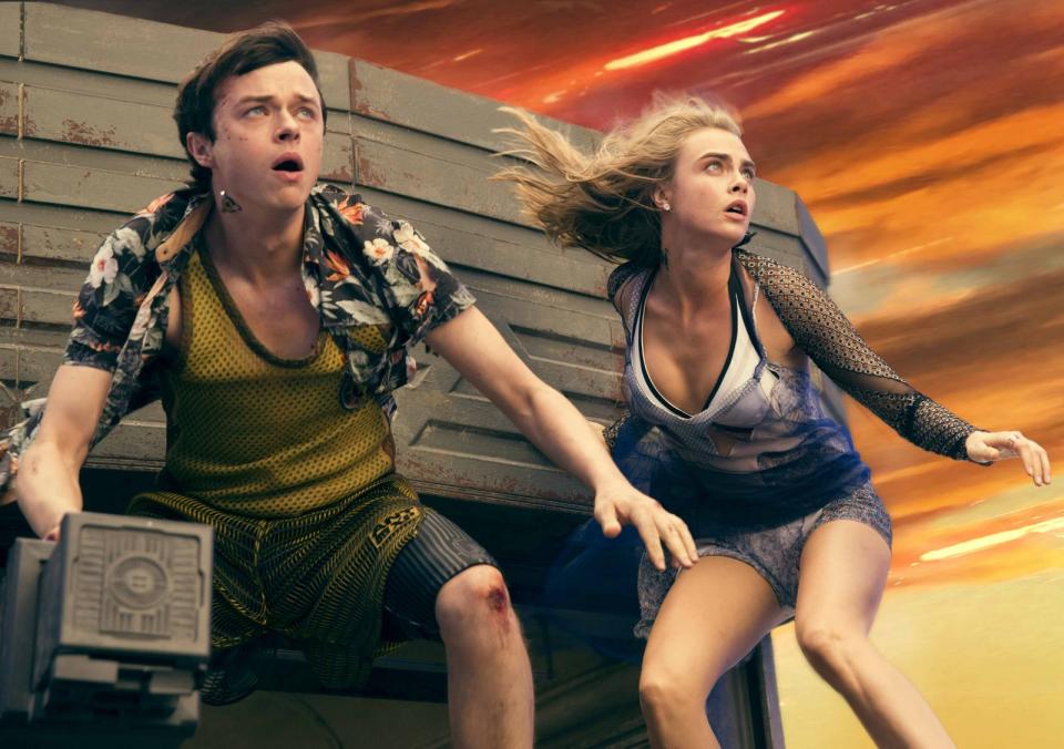 M-4VDF-16373afrpsd Final (Left to right.)   Dane DeHaan, and Cara Delevingne star in EuropaCorp's  Valerian and the City of a Thousand Planets.Photo credit: Vikram Gounassegarinï¿½ 2016 VALERIAN SAS ï¿½ TF1 FILMS PRODUCTION