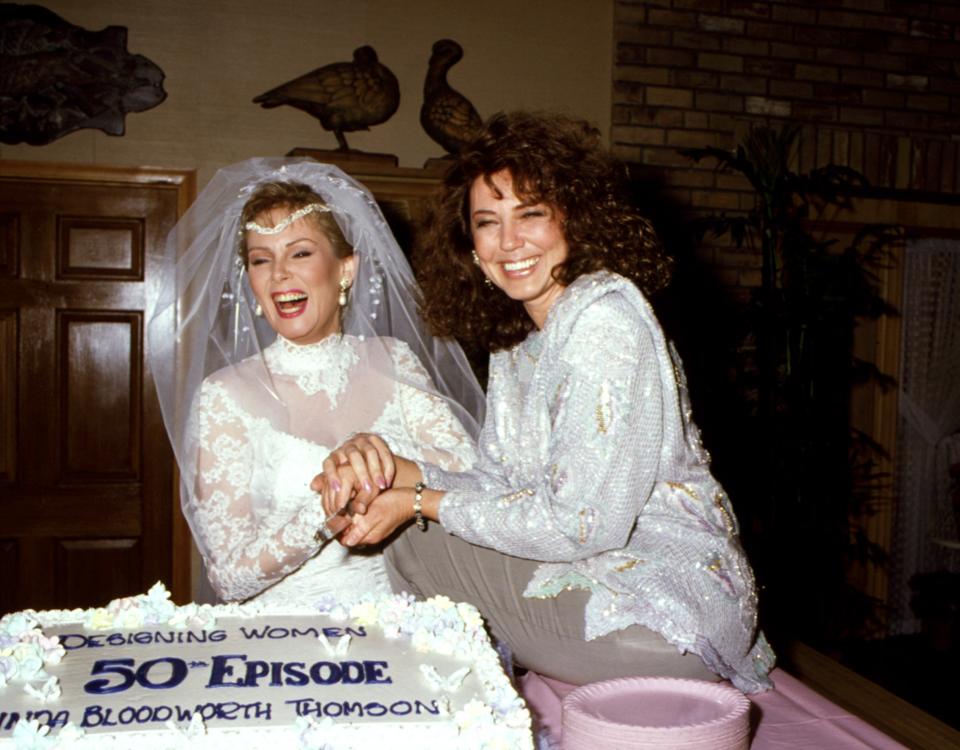 Jean Smart and Linda Bloodworth-Thomason at the 50th-episode party of Designing Women