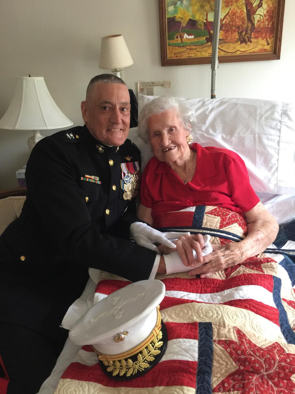 David Coffman with his mom, Peggy.