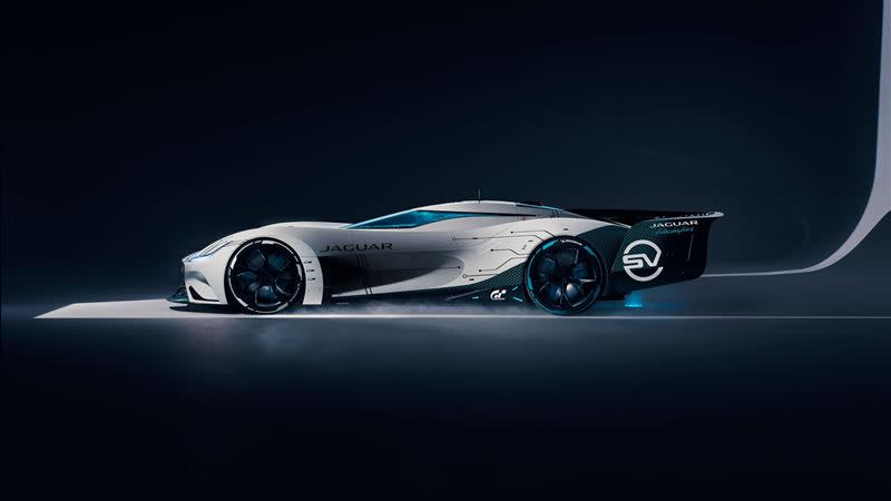 Jaguar Vision GT SV電動賽車預告2021年現身電玩《跑車浪漫旅》。（圖／翻攝Jaguar網站）