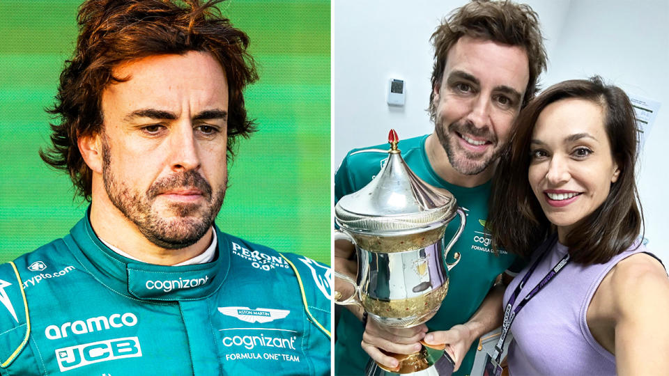 Fernando Alonso and Andrea Schlager, pictured here before their break-up.