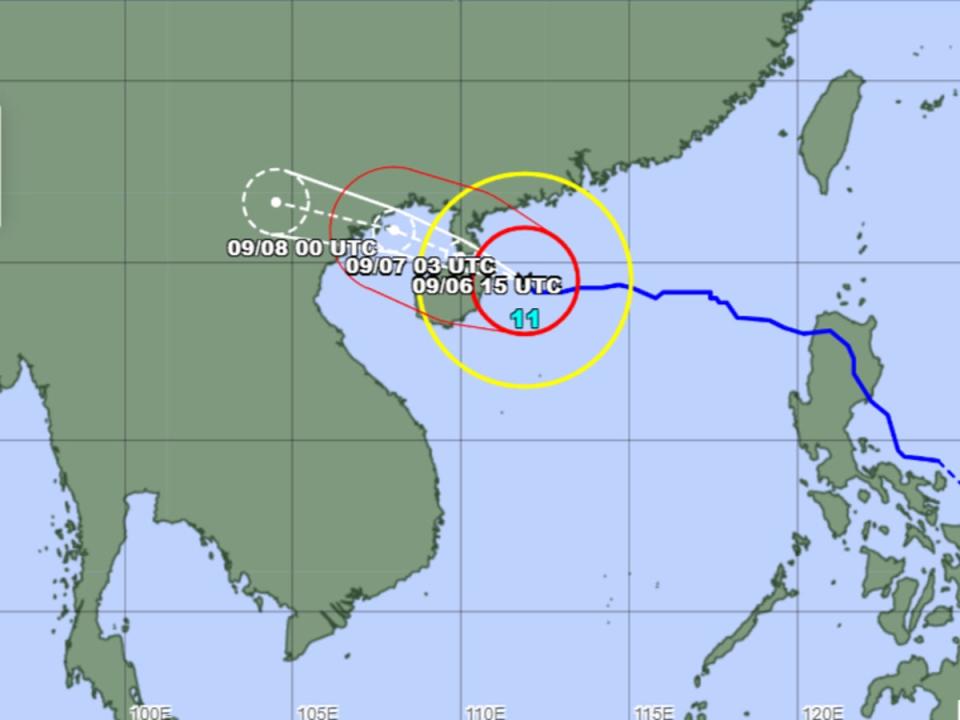 Typhoon Yagi path (Japan Meteorological Agency (JMA))