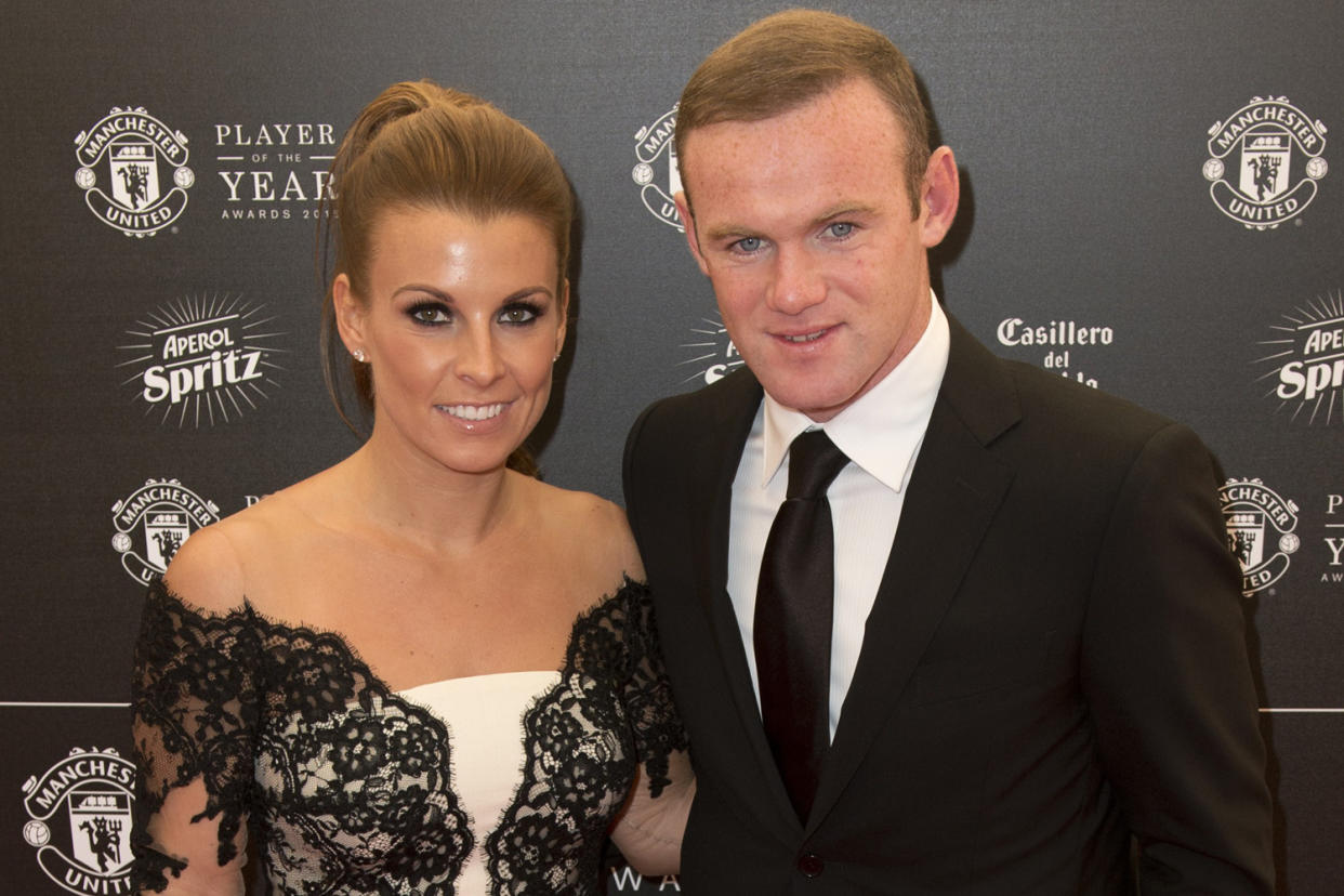 'So happy': Coleen and Wayne Rooney: Oli Scarff/AFP/Getty