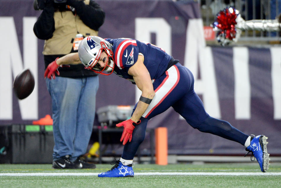 Julian Edelman is one of a handful of Jewish players in the NFL, and he's speaking out against anti-Semitism. (Photo by Kathryn Riley/Getty Images)