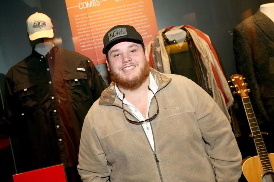 Luke Combs at the American Currents exhibit