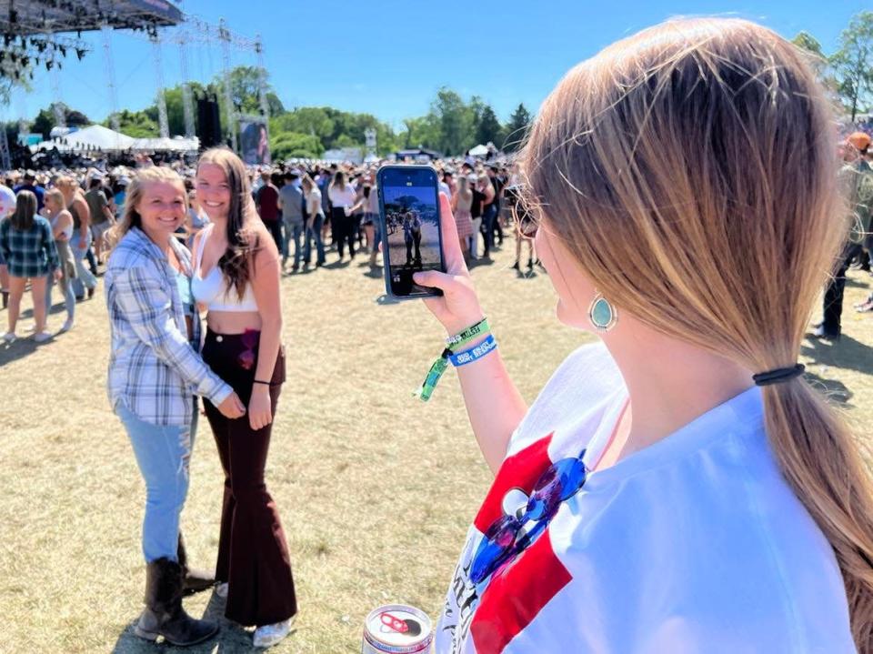 Selfies and photos were common on Saturday at Country Fest, a four-day event that culminated with HARDY and Morgan Wallen concerts at Clay's Resort in Lawrence Township.