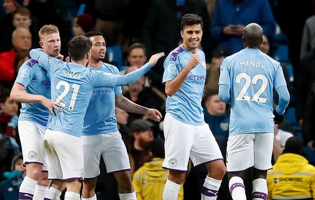 Rodri scored Manchester City's opening goal against West Ham