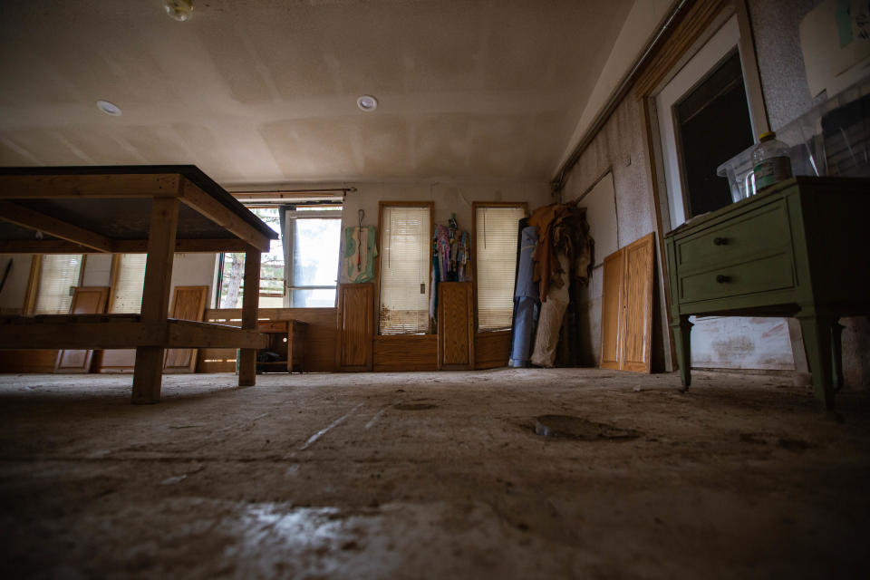 Guillermo and Patricia Aguirre's home on Mendez Street in La Union is still a mess Feb. 2, 2022, months after it was devastated  by flooding in August 2021.