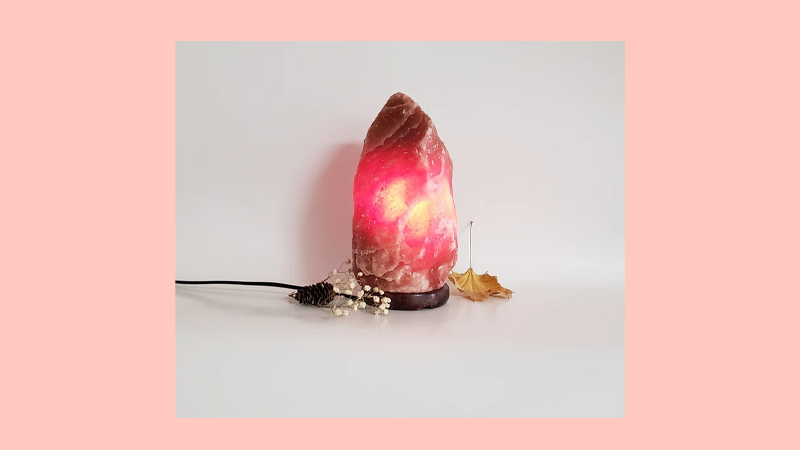 Revitalize with this earthy red-orange Himalayan salt lamp from Etsy.