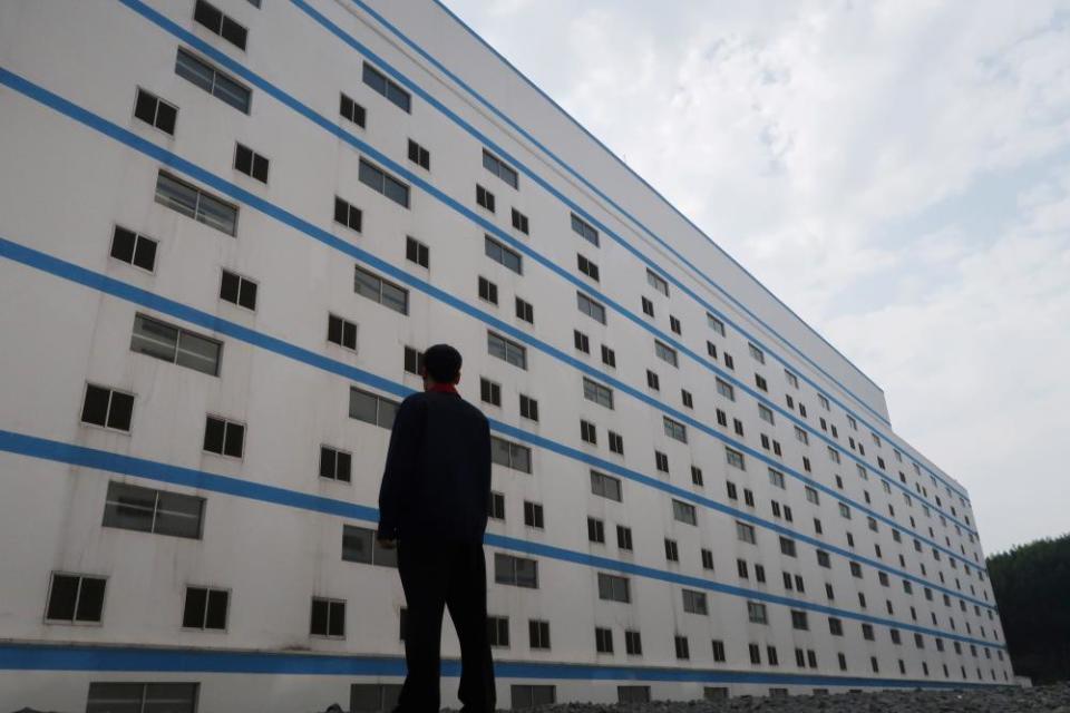 A seven-storey pig building at Yaji mountain