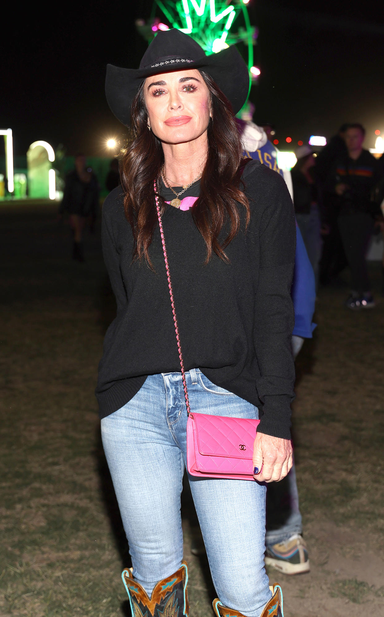 Kyle Richards at Neon Carnival in Thermal, CA on April 13, 2024.