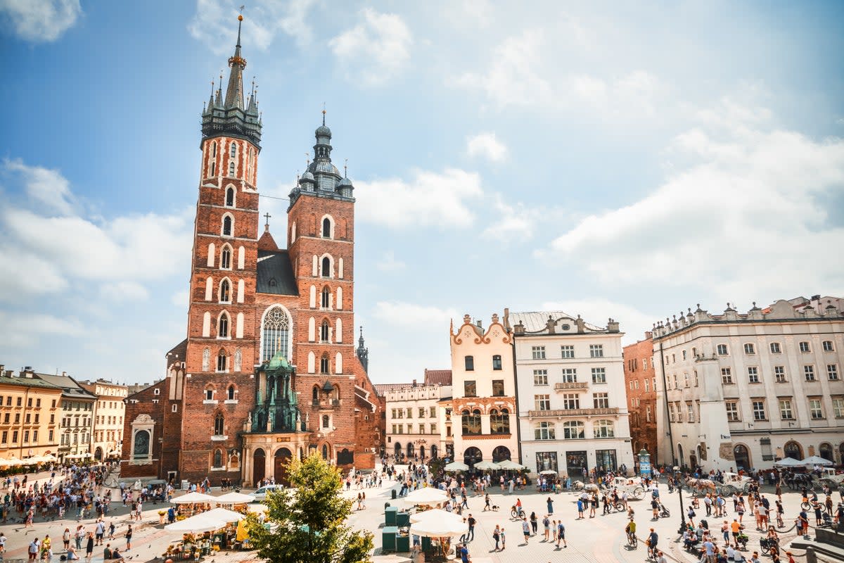 Krakow’s bustling Old Town (iStockphotos)