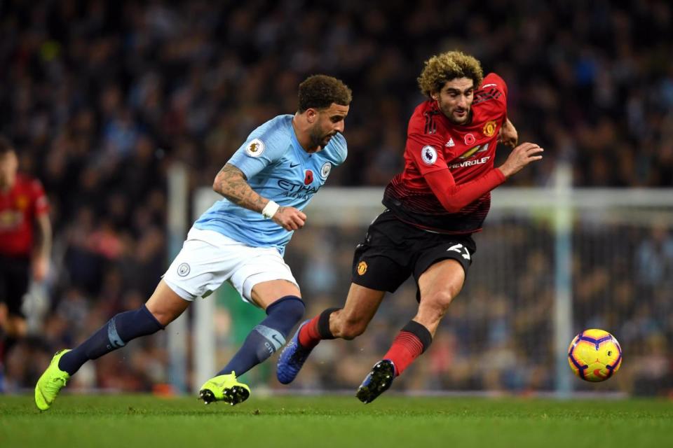 Fellaini started in a midfield three on Sunday. (Getty Images)