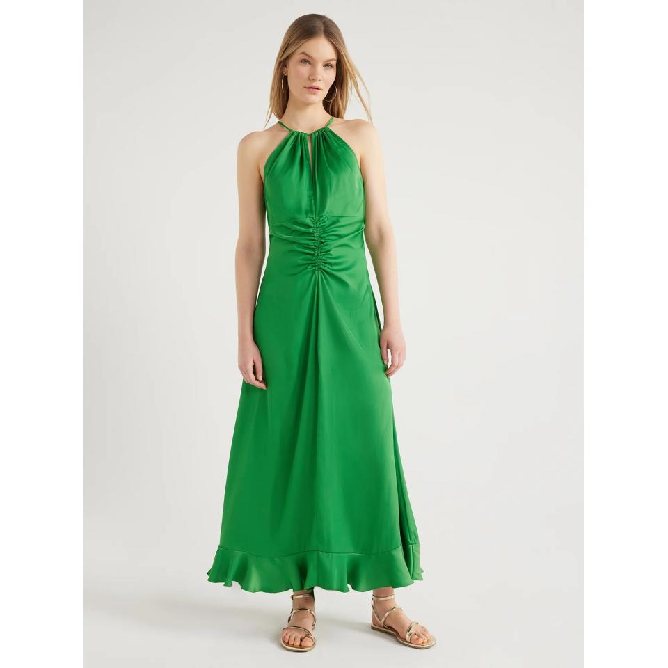 Ruched Halter Dress