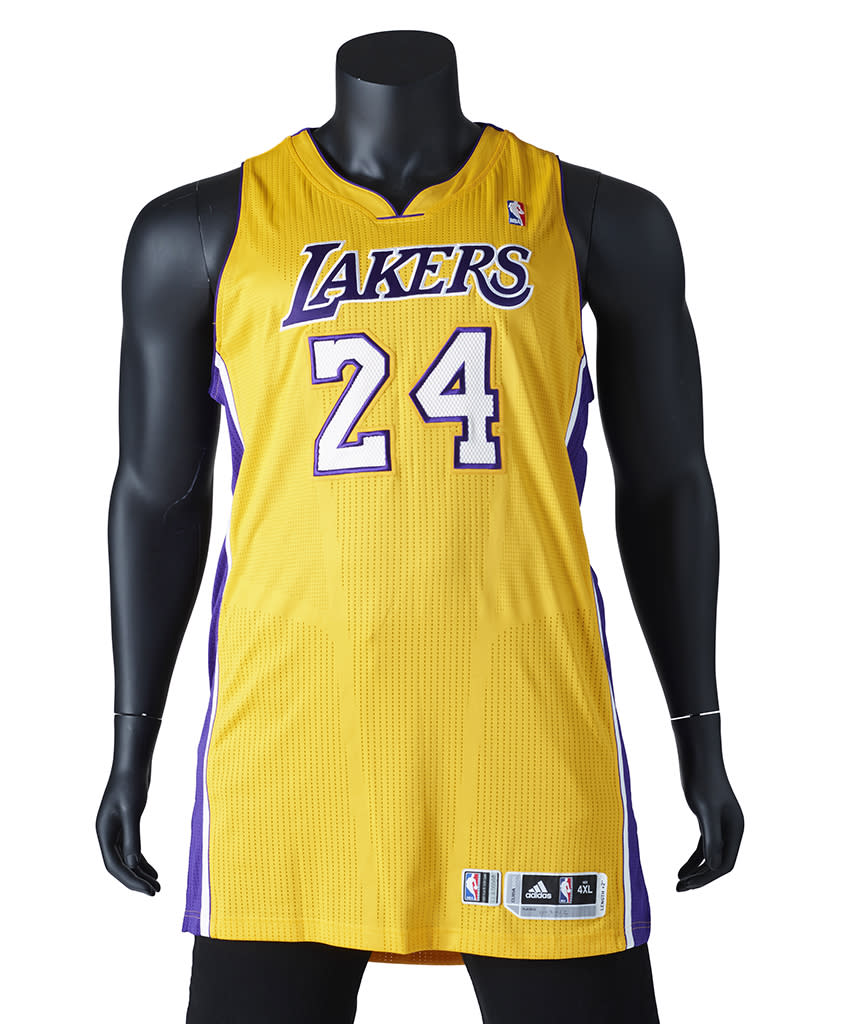 Kobe Bryant game-worn jersey. - Credit: CHRISTIE'S IMAGES LTD. 2022