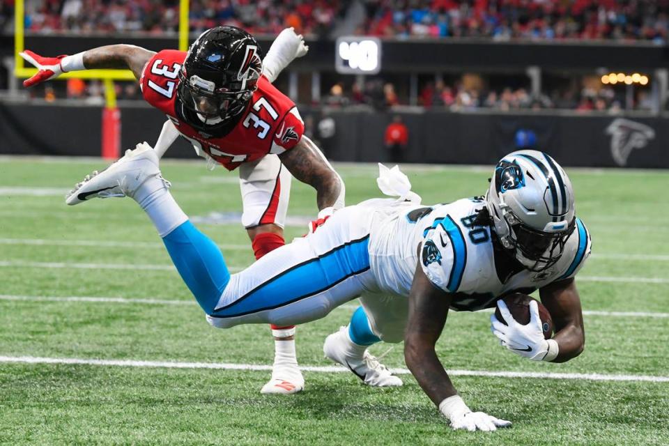 With Greg Olsen in the concussion protocol, Carolina Panthers tight end Ian Thomas got a long look Sunday against the Atlanta Falcons.