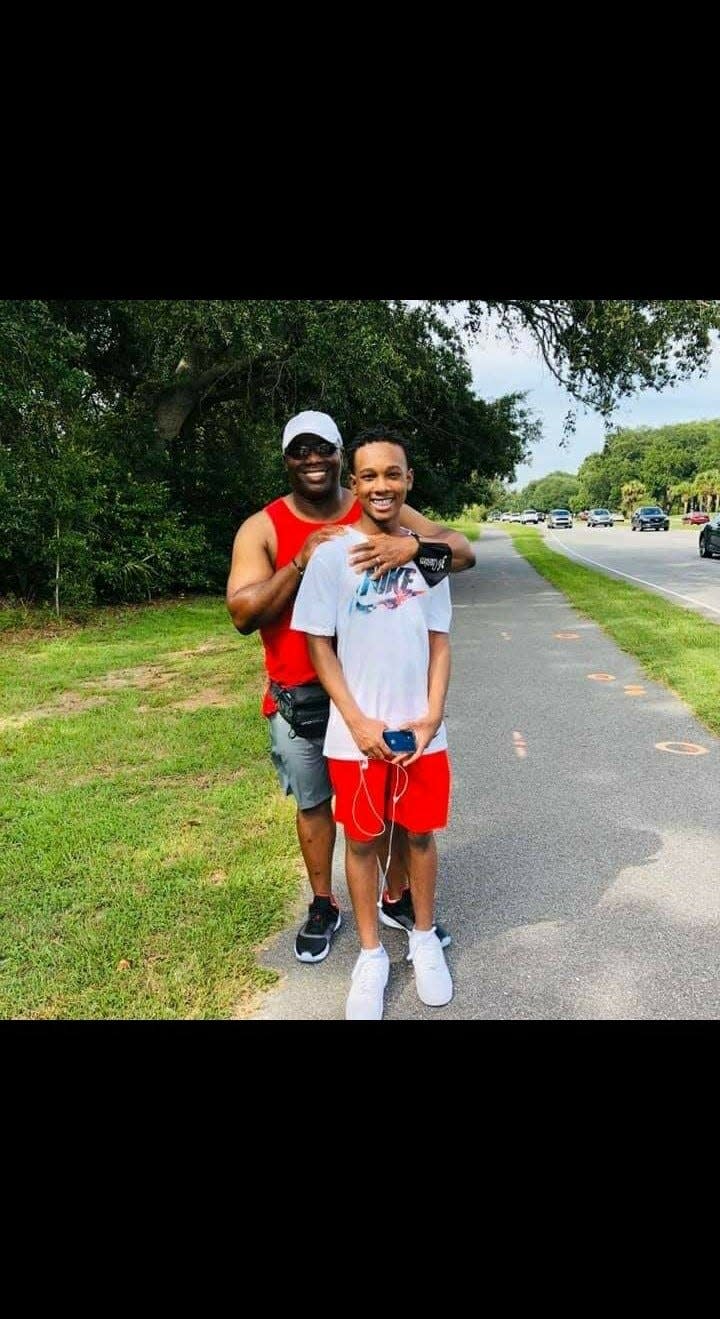 Donald Jordan and his son Avery.