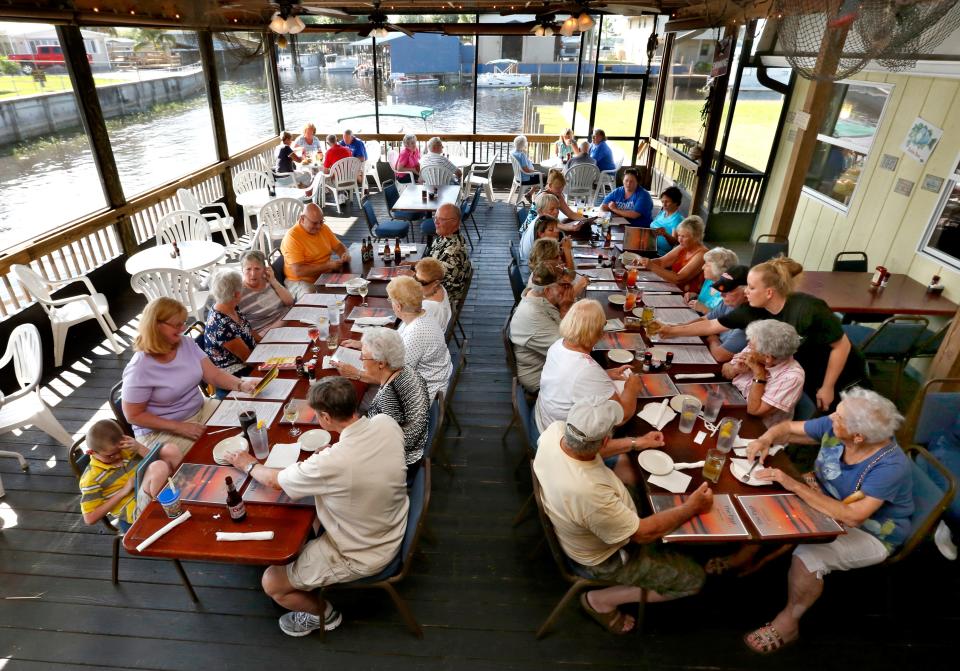 The Port Steak & Seafood Restaurant way out on the waterfront on Lake Hatchineha says everything is hand-cut, nothing pre-packaged and nothing transported in from vendors. They baste the meat in their own brazing sauce before it's served.