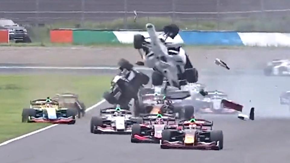 Driver Credits Halo for Surviving Scary Airborne Super Formula Crash photo