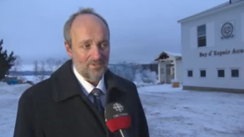 Temporary school a priority, inspection of fire-ravaged Bay d'Espoir Academy takes backburner