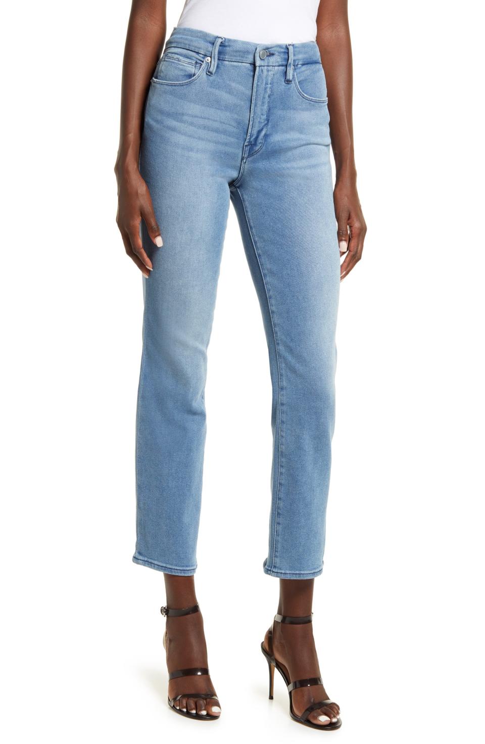 Good Straight High Waist Ankle Jeans