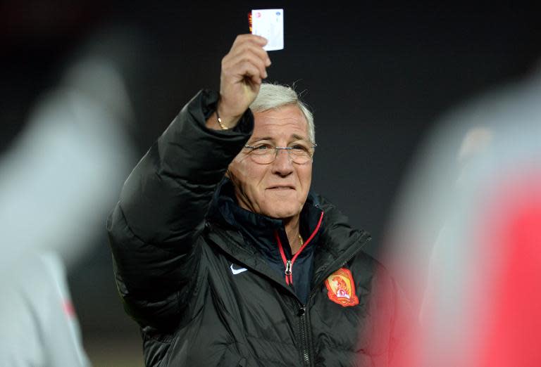 Guangzhou Evergrande head coach Marcello Lippi, pictured during a training session in Yokohama, Japan, on March 11, 2014