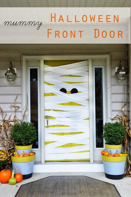 Mummy Halloween Front Door Decor