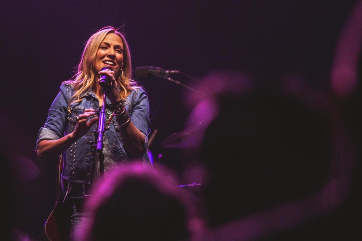 Sheryl Crow performs during the 2021 Roots N Blues festival at Stephens Lake Park.