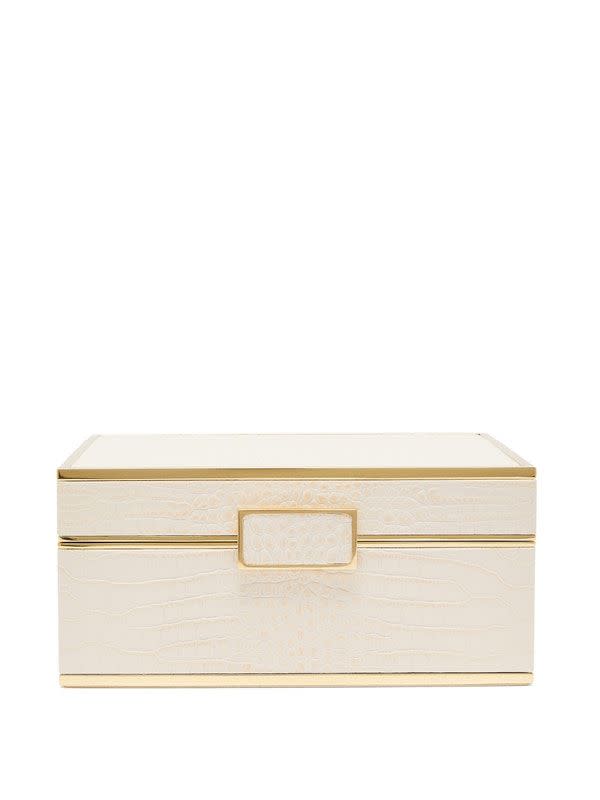 Classic small crocodile-effect jewellery box